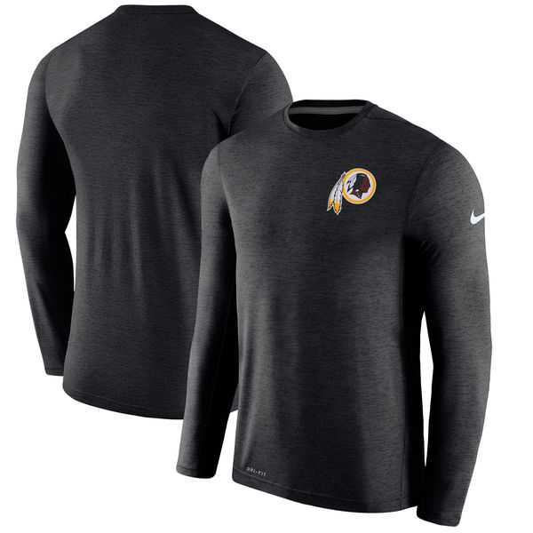 Men's Washington Redskins Nike Black Coaches Long Sleeve Performance T-Shirt,We sell and wholesale Men's Washington Redskins Nike Black Coaches Long Sleeve Performance T-Shirt on line form chian!